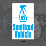 Sanitized Vehicle Static Cling