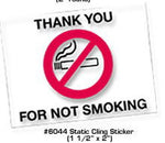 Thank You for Not Smoking Sticker - Northland's Dealer Supply Store 
